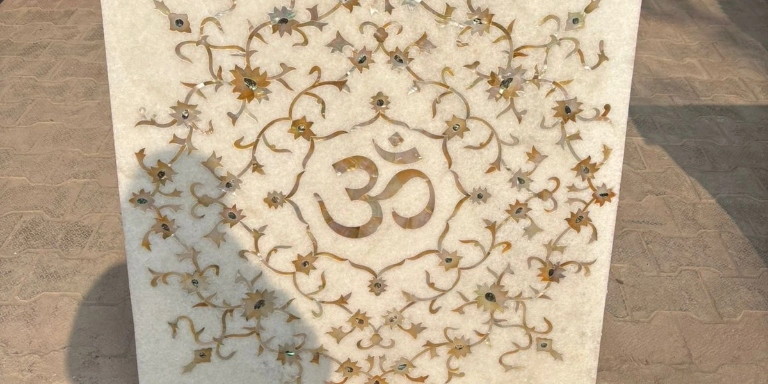 Handcrafted Sacred Om Marble Inlay